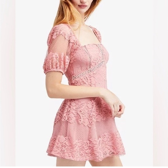 Free People Be My Baby Lace Mini Dress - Picture 2 of 11